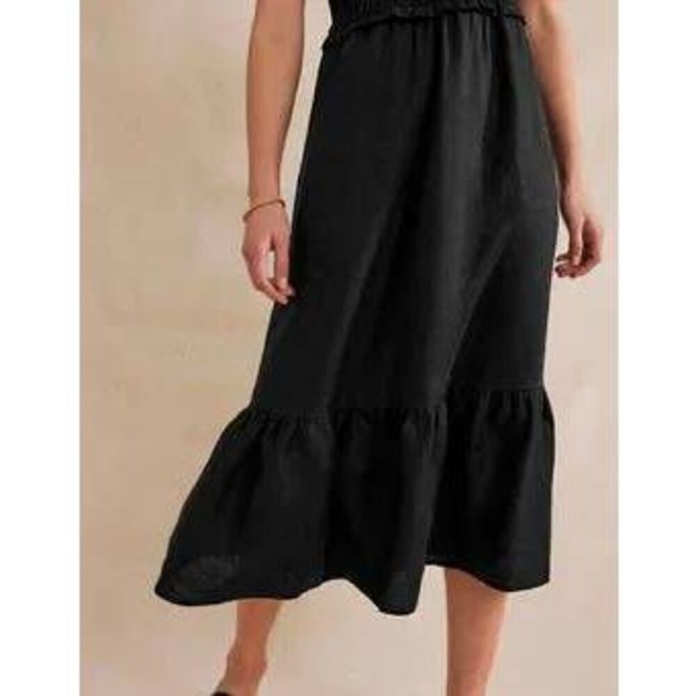 Boden Smocked Linen Midi Dress - Picture 4 of 6